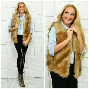 CBrown Faux Fur Vest